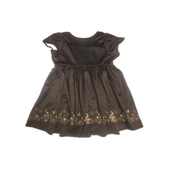 Hot Topic Mushroom Butterfly Border Babydoll Heavy Satin Dress Plus Size 4XL - Picture 2 of 14